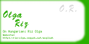 olga riz business card